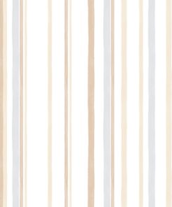 Papel listrado, marron / bege / cinza