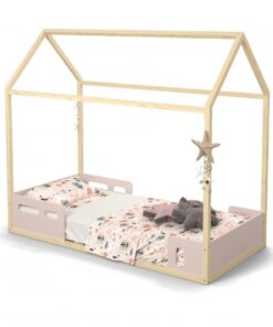 Cama montessoriana tamanho solteiro - COLORIDA com madeira PINUS