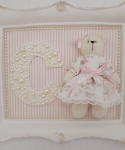 Quadro com ursa e letra do nome