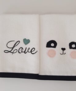 Kit 02 paninhos de boca, personalizado com nome