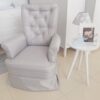 Poltrona Bela com balanço - Cinza claro linho