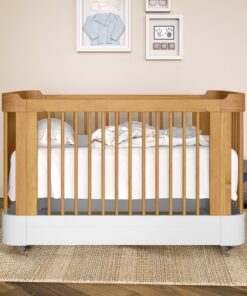 Berço Evolutivo BRANCO COM MADEIRADO