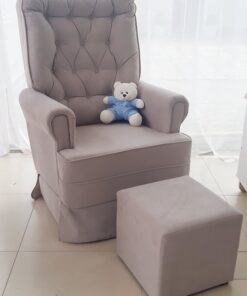 Poltrona Eloá com balanço com puff - consulte tecidos