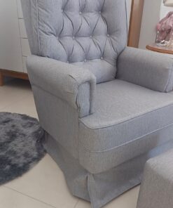 Poltrona Eloá com balanço com puff - consulte tecidos