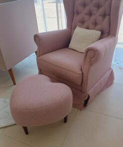 Poltrona Cristal com balanço com puff coração - consulte tecidos