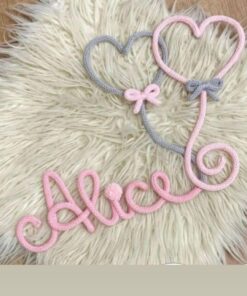 Letreiro do nome do seu bebê com decoração