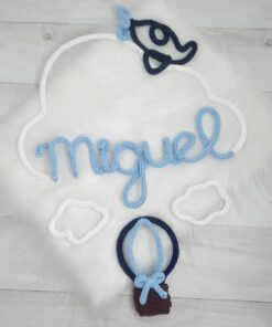 Letreiro do nome do seu bebê com decoração