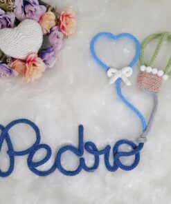 Letreiro do nome do seu bebê com decoração