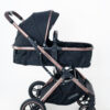 Carrinho Zoe Preto + bebê conforto + base carro